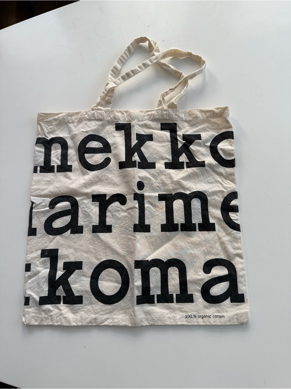 Maribel Organic Cotton Tote Bag with Black Typography